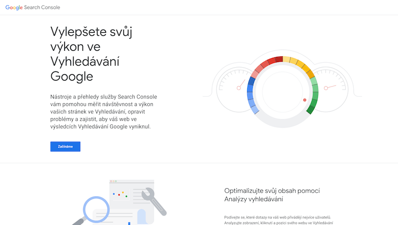 Google Search Console Náhled