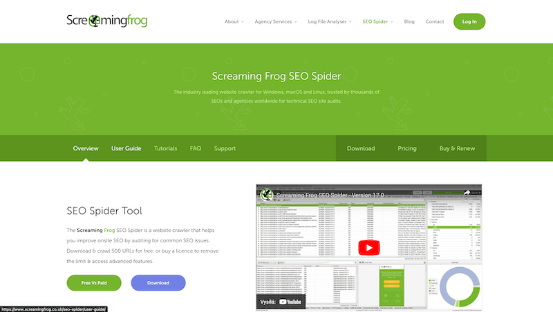 Screaming Frog SEO Spider Preview