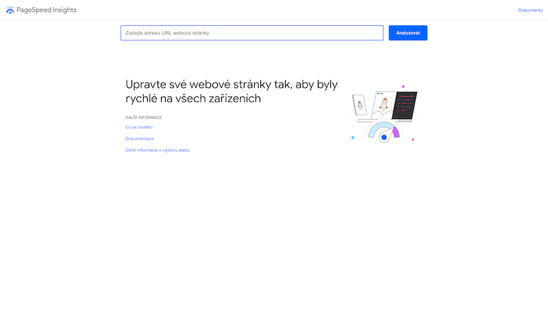 PageSpeed Insights Náhled