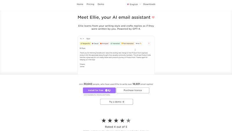 Ellie - Your AI Email Assistant Náhled
