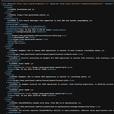 Jak vytvořit RSS feed ve frameworku Laravel