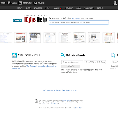 Internet Archive (Wayback Machine)