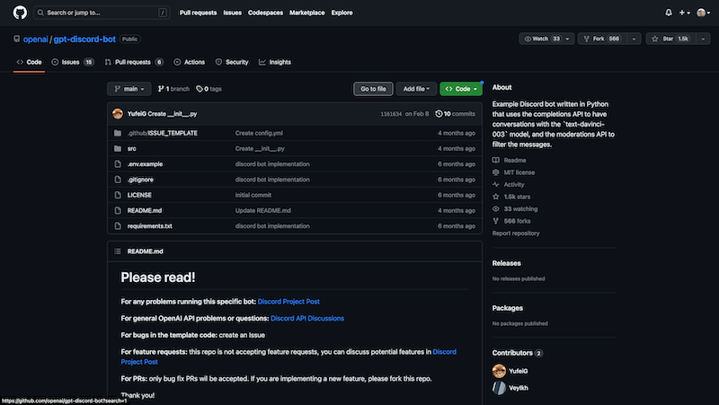 GPT Discord Bot