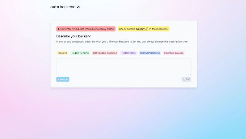 Auto Backend